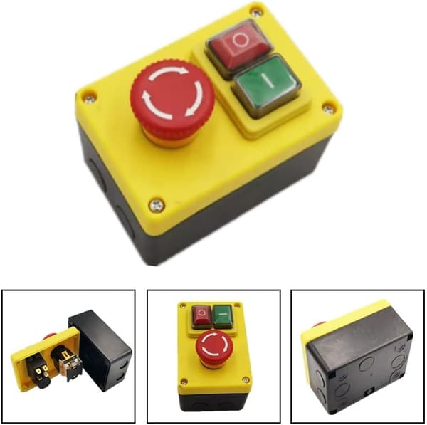 16A 250V elektromagnetisk trykknapkontakt til bordsave og værkstedsmaskiner, motor stop/start