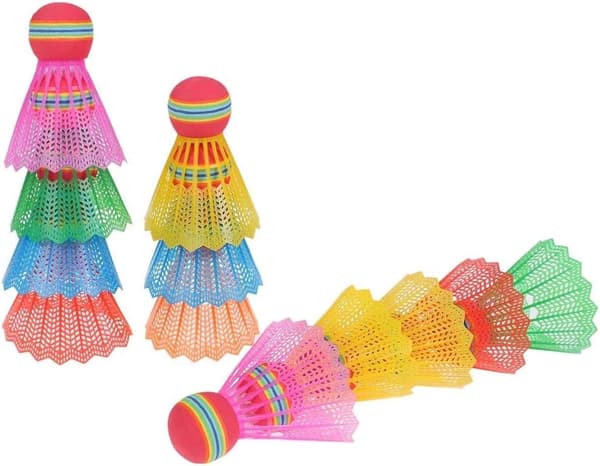 12 st EVA Badminton Regnbåge Bollhuvud Nylon Badminton
