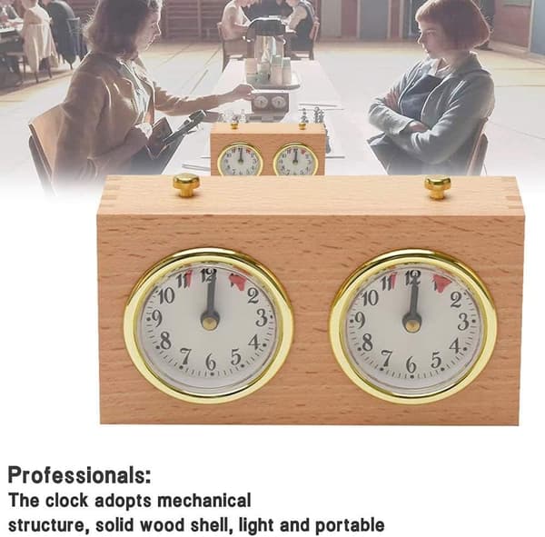 Schackklocka, Professionell Digital Internationell Schacktimer, Retro Trä Nedräkningstimer, Bärbar Internationell Schacktimerklocka för Barn