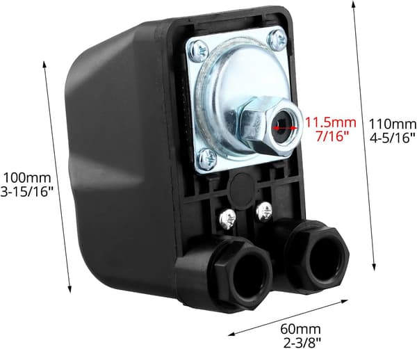 230V enfaset trykafbryder, G1/4\" vandpumpetrykafbryder til haver