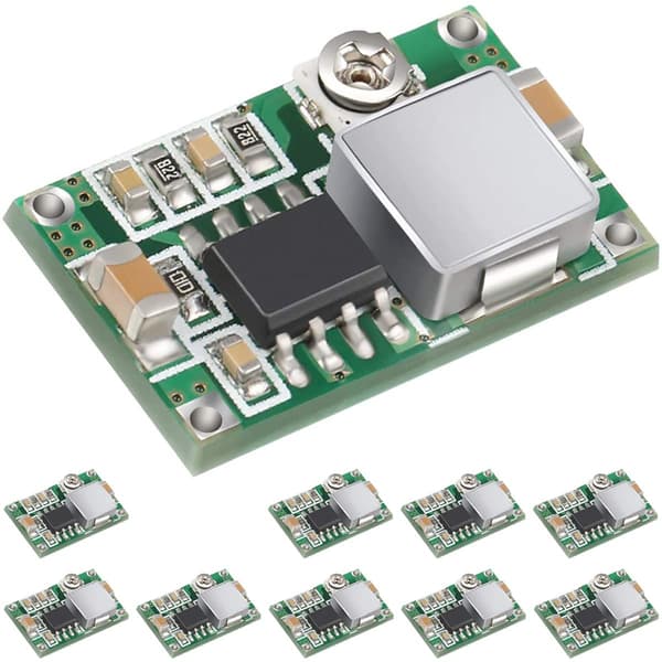10 STK Mini360 DC Power Loop Modul med justerbar DC4.75-23V til 1.0-17V Loop Converter, Ultra-lille 3A Step Drop Spændingsregulator til flymodeller