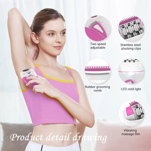 Epilator, Ansigts-epilator, Glatglide-epilator til kvinders ansigt, Epilator til kvinder, Glatglide-epilator