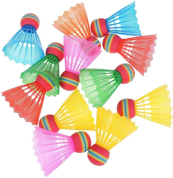 12 st EVA Badminton Regnbåge Bollhuvud Nylon Badminton