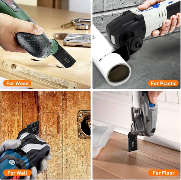 50 STK Multi-Tool Klinger, Universelle Oscillerende Savklinger, Professionelle Multi-Tool Klinger til Træ-/Plastskæring, Quick Release