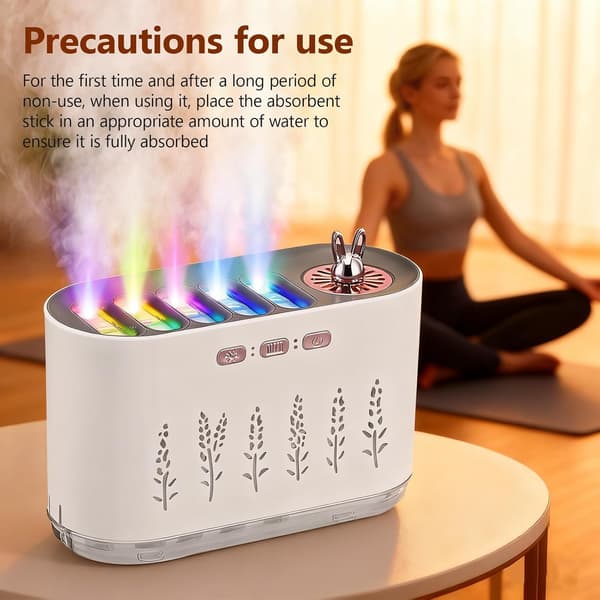 Luftfukter, 700ML Soverom Luftfukter, Eterisk Olje Diffuser, 5 Spraymoduser, 20 LED Lysfarger, Stille Drift for Hjem og Kontor