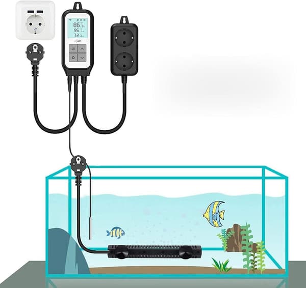 Smart WiFi kjøle- og varmetermostatplugg, Tuya digital temperaturregulatorsensorplugg for reptilfermenter