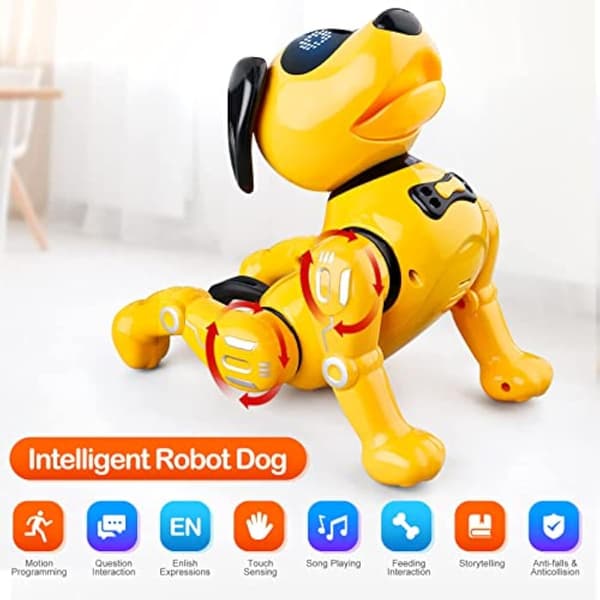 Fjärrstyrd robot-hund leksak för barn, smart robothund, programmerbar robotleksak