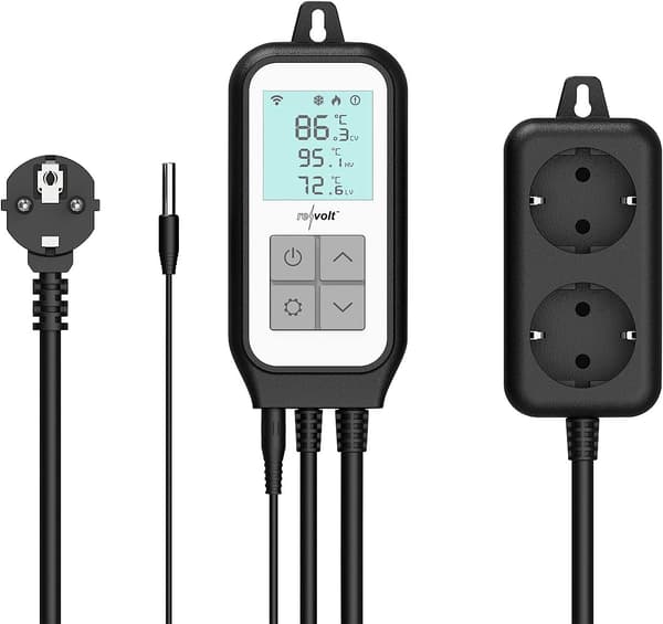 Smart WiFi kjøle- og varmetermostatplugg, Tuya digital temperaturregulatorsensorplugg for reptilfermenter