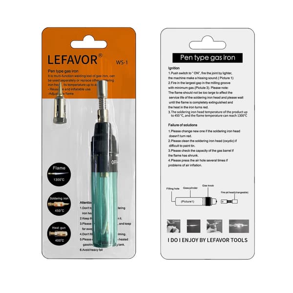 Gassoldering 3-i-1 gassoldering multifunktionell gassoldering 18-delars set