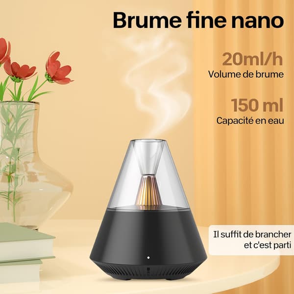 Elektrisk eterisk oljediffuser, ultralyd eterisk oljediffuser-aromaterapi, stillegående 25dB diffuser med LED, fjernkontroll-automatisk avstenging-for stue