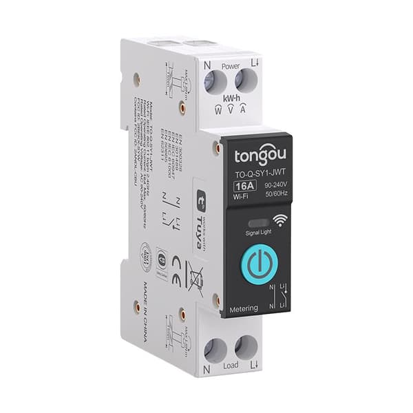 Smart Switch, 16A DIY Smart Switch Kompatibel med Alexa, Google Assistant, TUYA/Smart Life APP Fjärrkontroll, WiFi Switch med Mätning