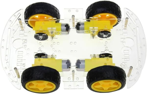 4WD Robot Smart Bil Chassis Kit med Hastighedskoder til Arduino – Fire Dæk, Omni-Hjul, Perfekt til DIY Robotik