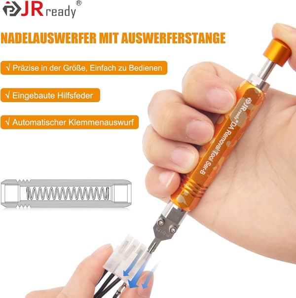 DAP-D173 Ejector Rod Pin Extractor Mini-Fit Jr Molex Micro Fit fjernelsesværktøj til computerreparation, Molex 5557, 5559 serie terminalfjernelsesværktøj