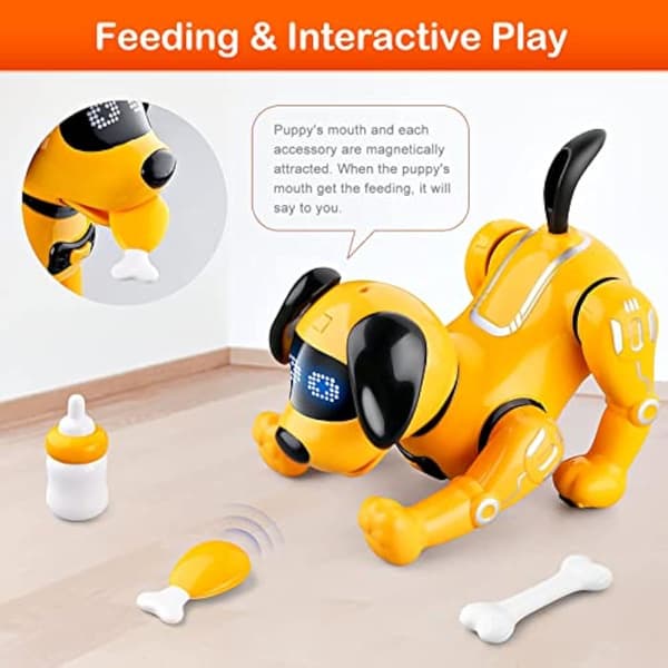 Fjärrstyrd robot-hund leksak för barn, smart robothund, programmerbar robotleksak