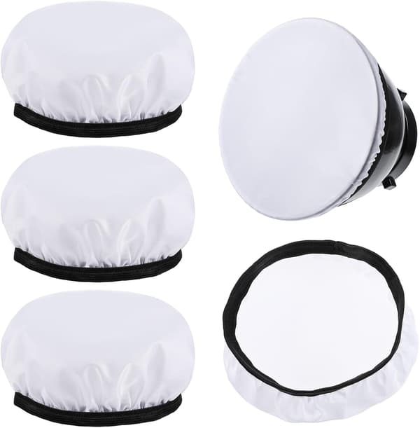 7\"/18cm lysdiffusor, 4 stk. diffusorlampesok blødt dæksel bløde hvide diffusorer standard stofdiffusorer lyssok blødgør lysudbyttet