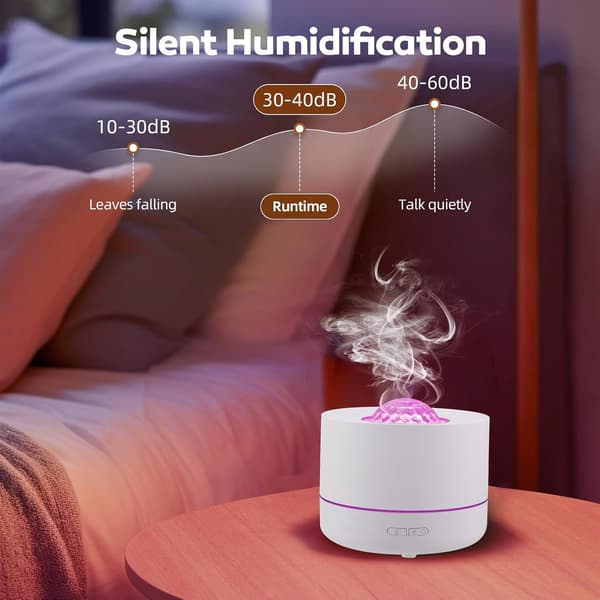Æterisk oliediffuser, elektrisk hjemmeduftdiffuser med 7-farvet LED-projektion, 2-i-1 æterisk oliediffuser og lampe til stue, yoga, 200ML