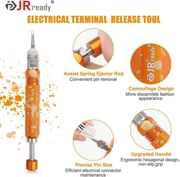 DAP-D173 Ejector Rod Pin Extractor Mini-Fit Jr Molex Micro Fit fjernelsesværktøj til computerreparation, Molex 5557, 5559 serie terminalfjernelsesværktøj
