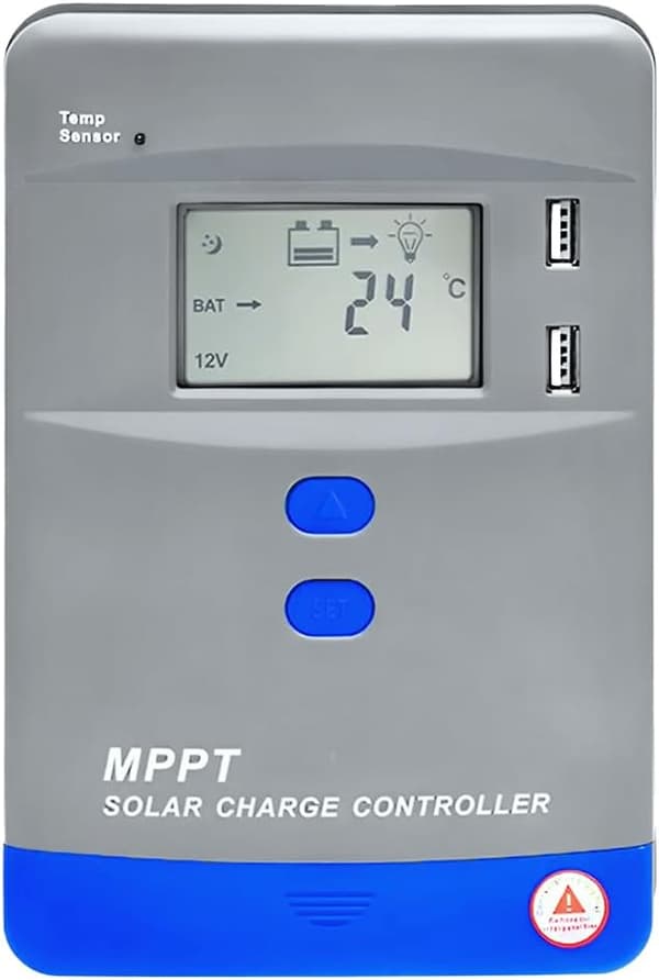 MPPT Solar Charge Controller, Automatisk Batteriregulator, LCD-display, MAX 1040W-5200W PV Panel Input til AGM, Gel, Flooded, 40A-12V/24V