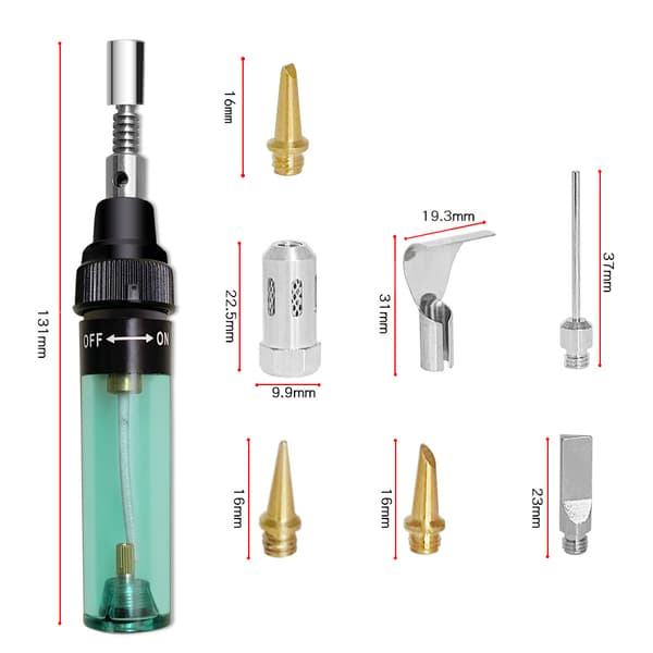 Gassoldering 3-i-1 gassoldering multifunktionell gassoldering 18-delars set