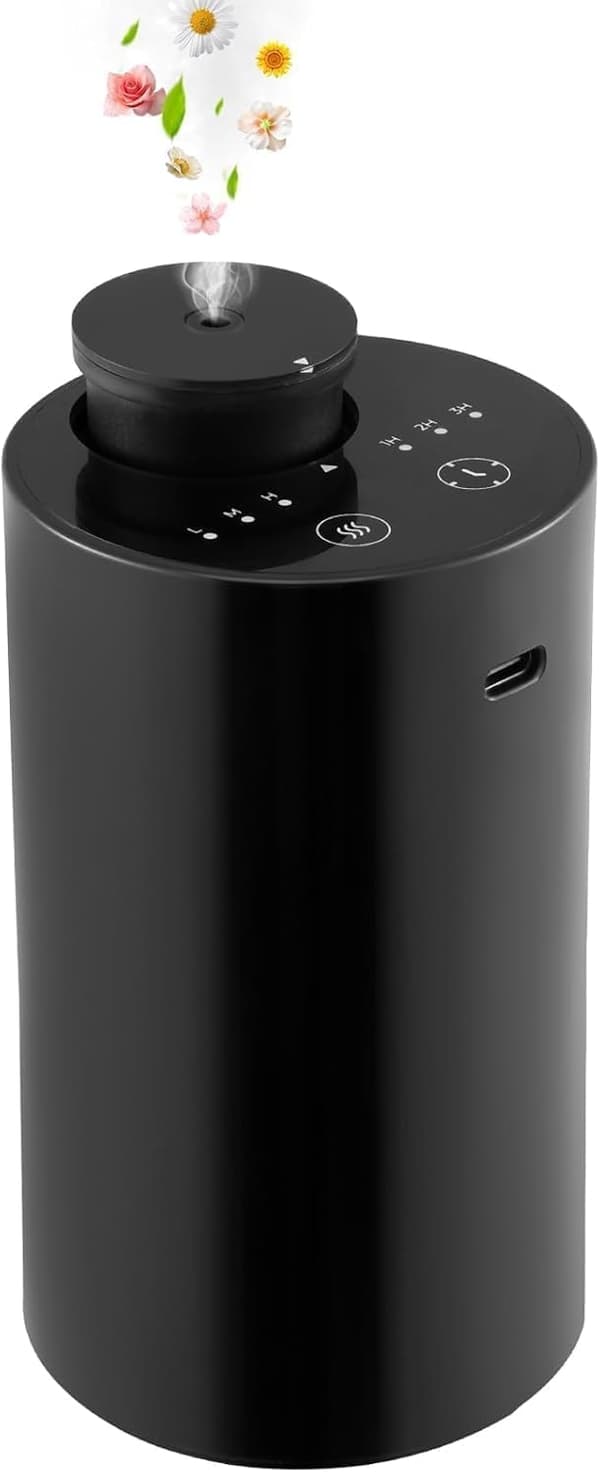 Æterisk Olie Aroma Diffuser, Bil Diffuser Luftfugter, Æterisk Olie Diffuser, USB Genopladelig Vandfri Æterisk Olie Diffuser til Soveværelse, Bil, Kontor