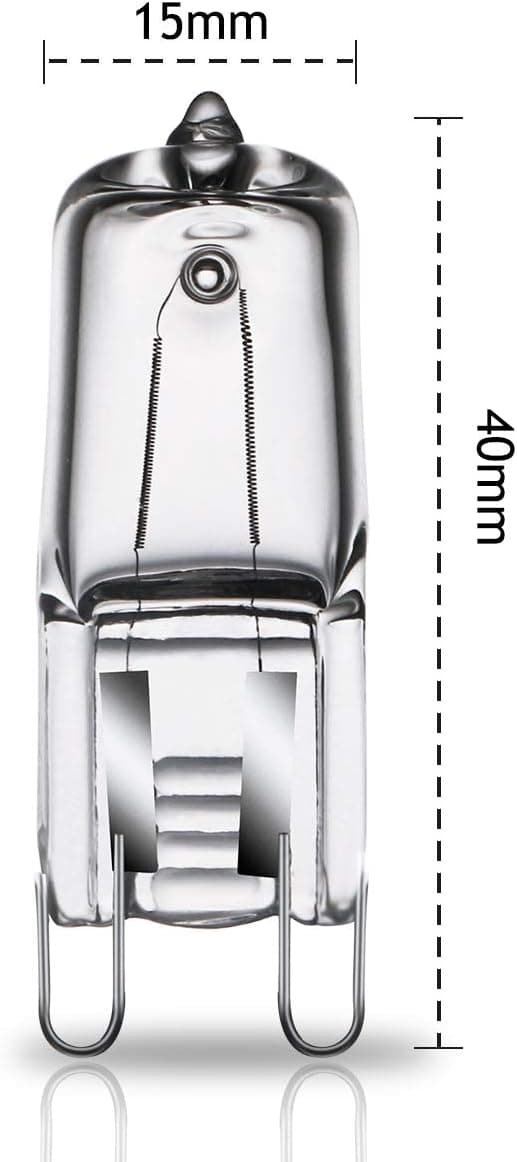 G9 Halogenugnslampa, 40W, 230V, 300°C Tolerans, 4-pack