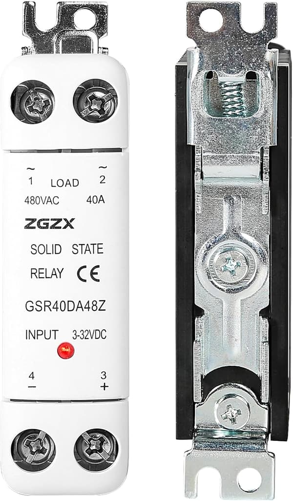 Solid State Relä, Enfas DIN-skena Monterat Solid State Relä SSR AC-styrt DC-relä med Kylfläns, 15A