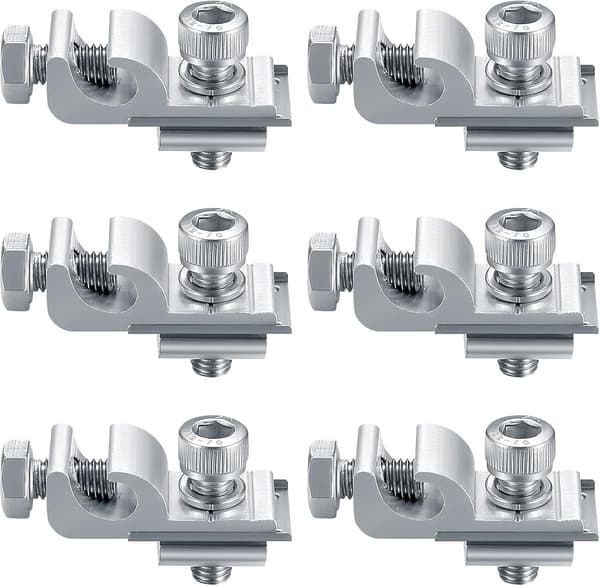 Solpanelsklämmor, 10-pack, aluminium, silver, sken- och takmonteringsklämmor för solpaneler