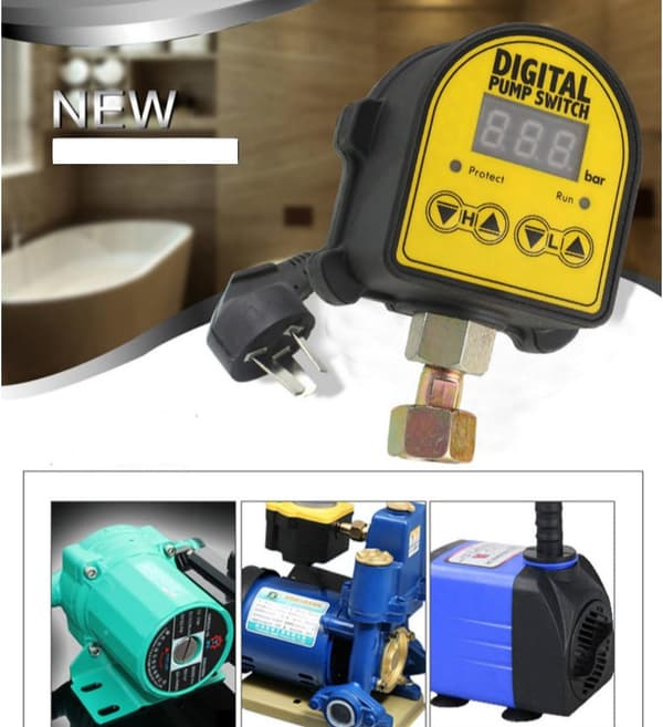 220V automatisk regulator för hushållspump, tryckvakt, vattenpump, Presscontrol, Pressdrive, digital elektrisk hane
