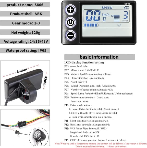 Elcykelcontroller med LCD-skærm kontrolpanel. Børsteløst controllersæt. 24V 36V 48V 350W motorhastighedscontroller til elcykler