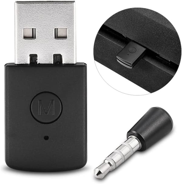 Trådløs USB-adapter, Mini USB trådløs hodetelefonadapter, PS4 Playstation lydstereosystem