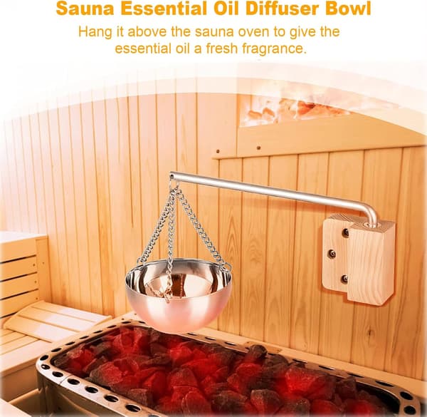 Sauna Aromaskål, 350 ML Rustfrit Stål Sauna Aromaskål Kobber Aromaskål Saunatilbehør, til Hjemmesauna og Spa