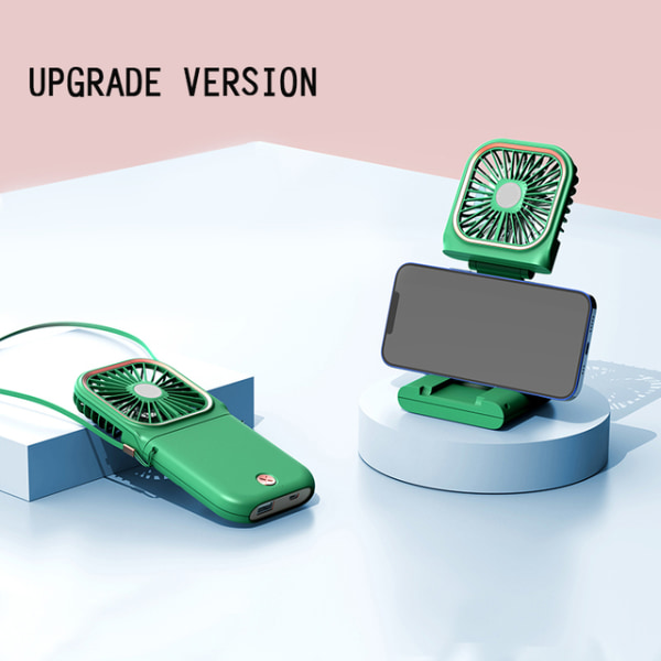 Mini Neck Fans USB Uppladdningsbar Handhållen Justerbar Desktop