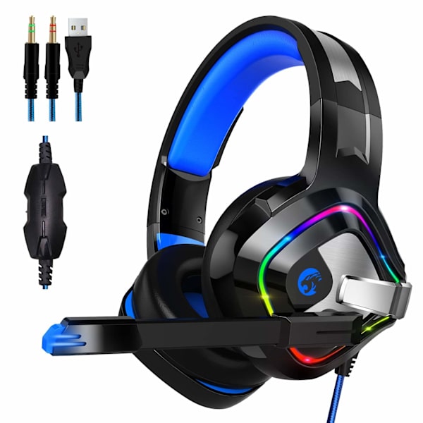 Spelheadset, surroundljud med brusreducerande mikrofon