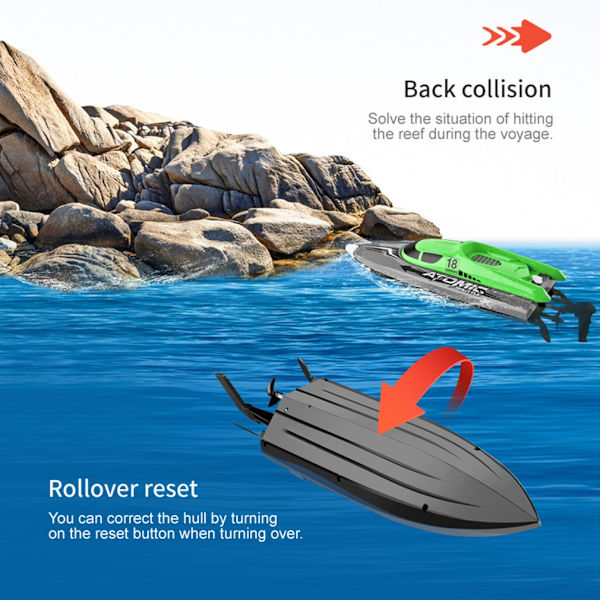 2,4g High Speed Remote Control Boat Uppgraderad version Kylning