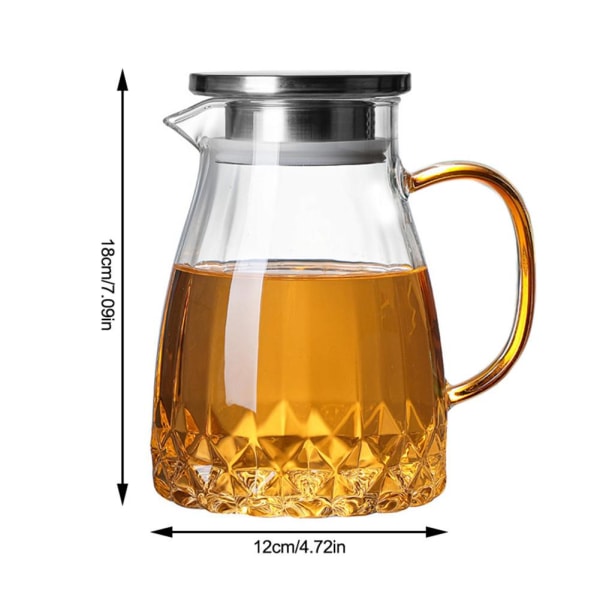1000ML vattenkokare i glas Vattenkanna Hemvattenkokare tekanna glas