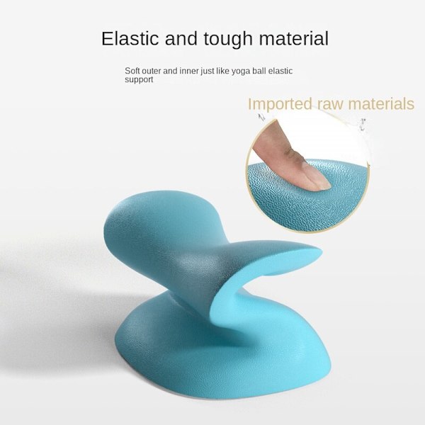 S-formad enkelnackskudde, säng Sömnkudde Memory Foam , Blue