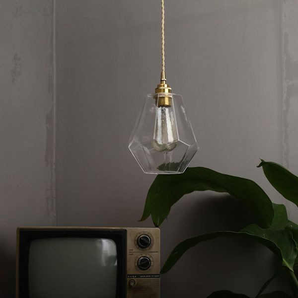 17CM Mässingsglaskrona, 220V E27/26 Retro japansk