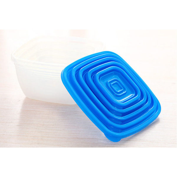 5 stycken set Plast Lunchbox Bärbar skål Mat