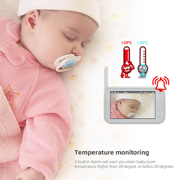 Sailvde Baby Monitor Med Kamera Elektronisk Record Nanny