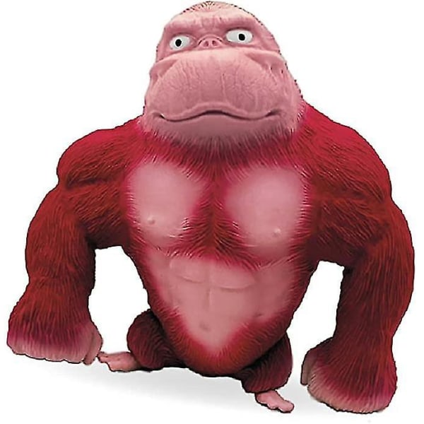 Latex Gorilla Doll Toy, Orangutang Animal Stress Relief Toy Red