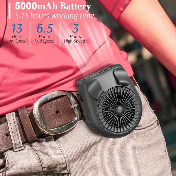 5000MAh batteridrivet personligt midjeklämma bärbart bälte