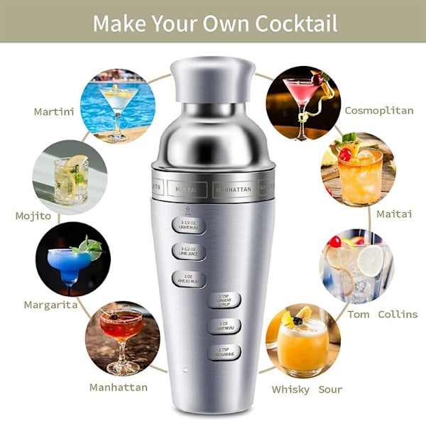 Cocktail Shaker Professionell Boston Shaker i rostfritt stål