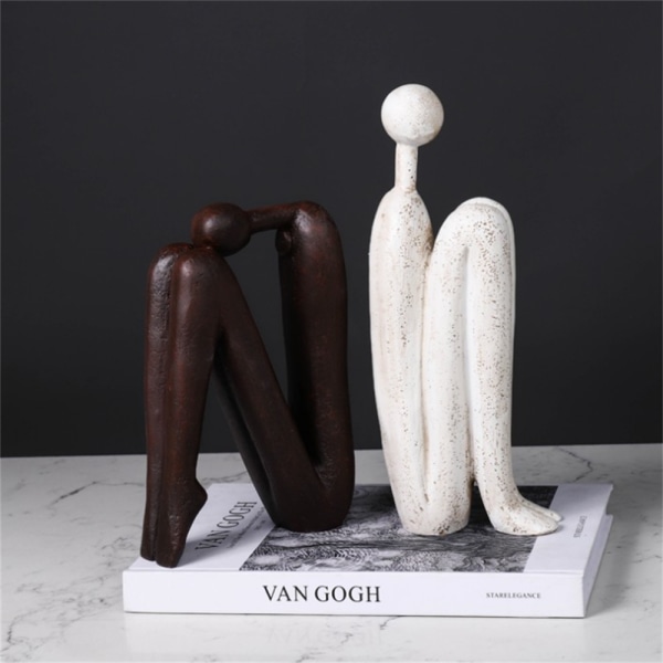 2st Do Old Yoga Character Bookend, Modern Simple Abstract