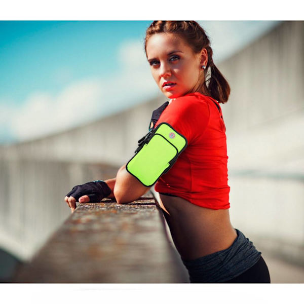 Sports Fitness Mobiltelefon Armväska, Outdoor Arm Sleeve Arm Orange