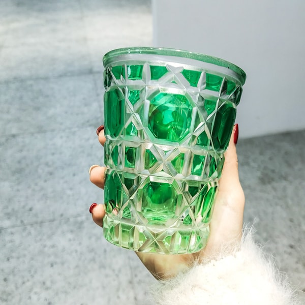 Ölglas Diamond Crystal Cut Glas Lyxigt enkelt kaffe