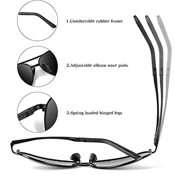 Aviator Solglasögon UV-skydd Lättviktskörning