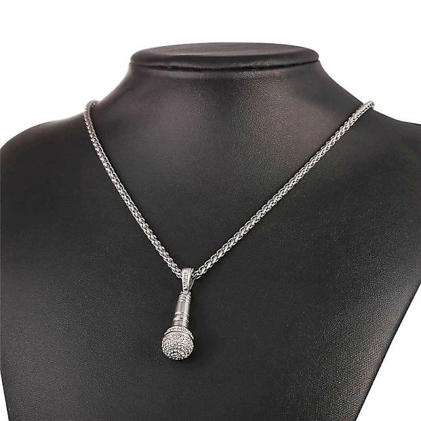 Halsband, Mikrofon-Silver