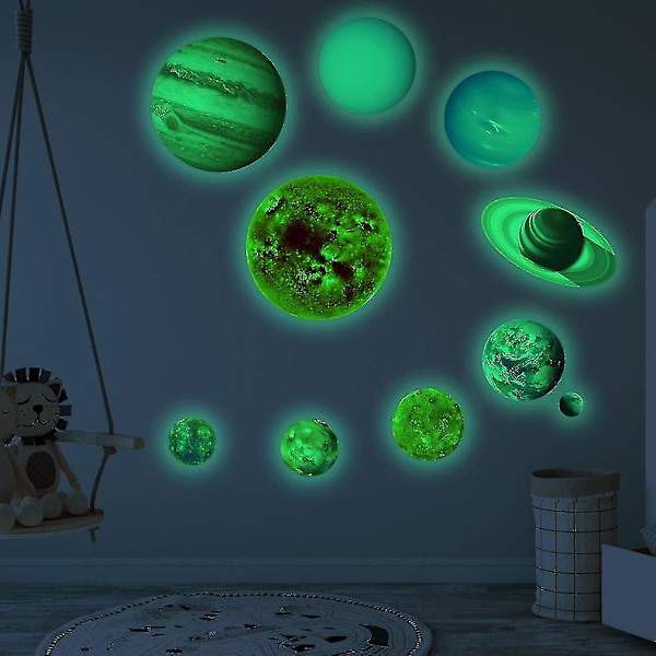 Glow In The Dark Tapeter självlysande väggdekaler nio