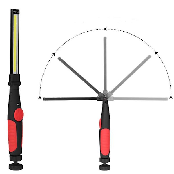 COB hopfällbar stark magnetisk bilinspektionslampa, USB