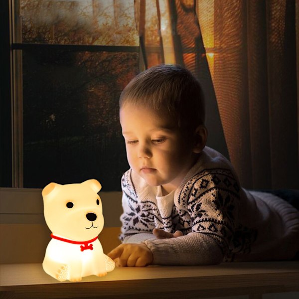 LED Nattljus för barn Touch Sensor Rolig hundfjärrkontroll
